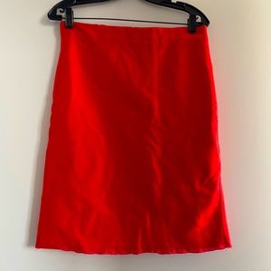 Orange Wool J. Crew Pencil Skirt